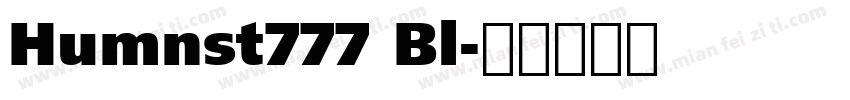 Humnst777 Bl字体转换